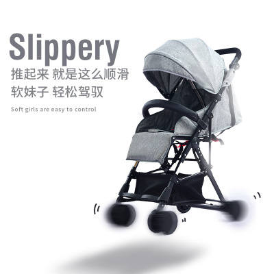 Hua ying baby stroller can sit and lie down portable folding high landscape children's umbrella car stroller wholesale
