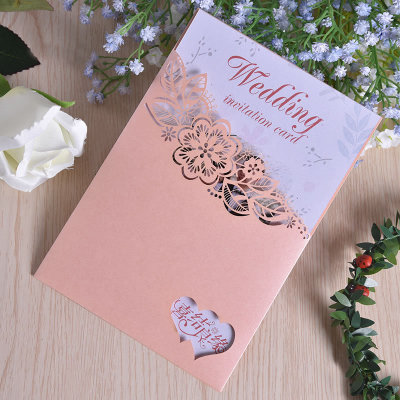 Chen fan wedding invitation high-end pearl paper wedding invitation Korean custom wholesale