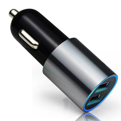 Car charger qc3.0 Car charger metal dual usb quick charge gift one tow two Car phone charger