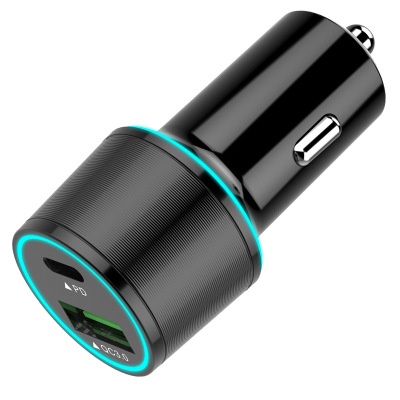 Manufacturer's new car charger PD+ QC3.0 fast car charger ul dual port car charger
