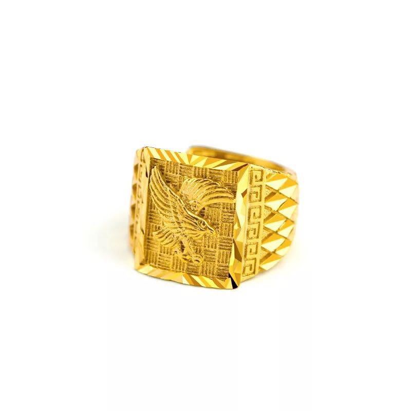 Manufacturers direct pure brass plated 24K gold ring ring ring ring ring size gold plated ring