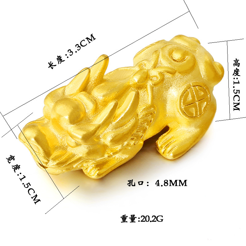 The 24-k plated solid PI xiu accessories euro currency 3D PI xiu Vietnam sand gold imitation DIY jewelry accessories