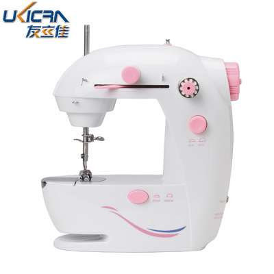 Manufacturer sells friend li jia 0307 mini sewing machine household lock edge to eat thick small electric sewing machine double line