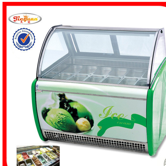 Jieguan factory sells 1.5 meters ice cream display cabinet ice cream display cabinet import compressor