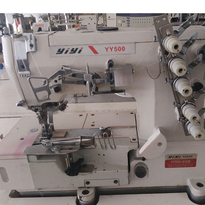 500 square stretched industrial sewing machine sewing machine second-hand clothing 冚 car three needle five straight line displacement flat seaming machine car