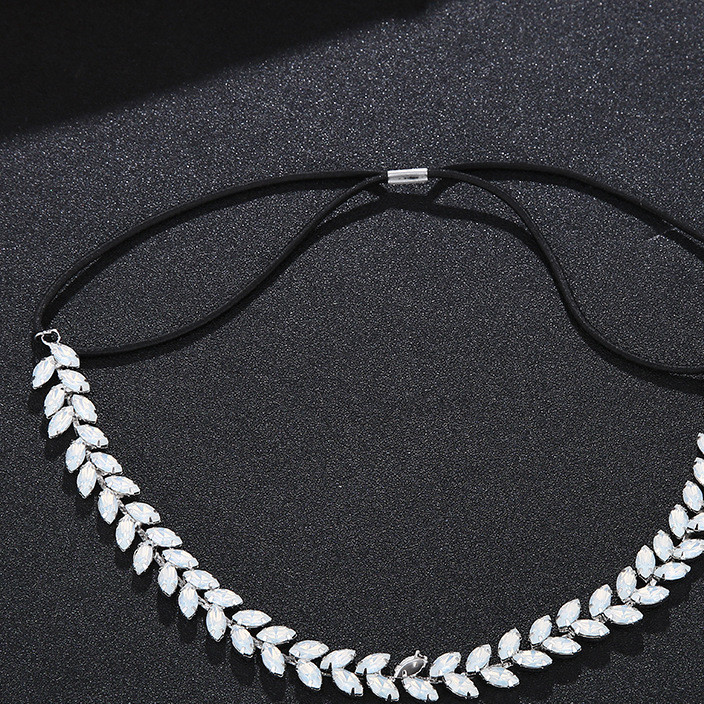 2019 new European and American crystal elastic hair band handmade diamond jewelry bridal headwear manufacturers wholesale