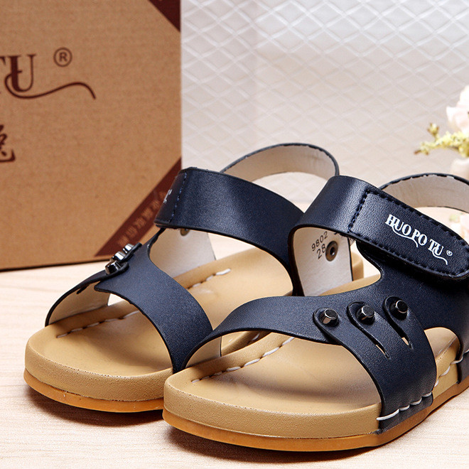 New summer children's sandal leather Korean version girl's sandal fashionable style boy's beach trade child's sandal