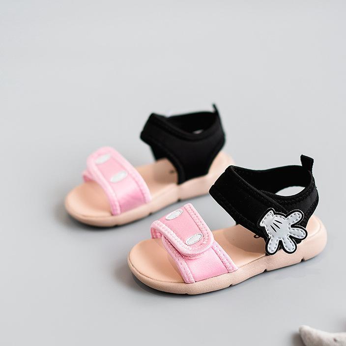 Summer 2017 new children's sandals Korean version cute palm Velcro shoes for children aged 0-3