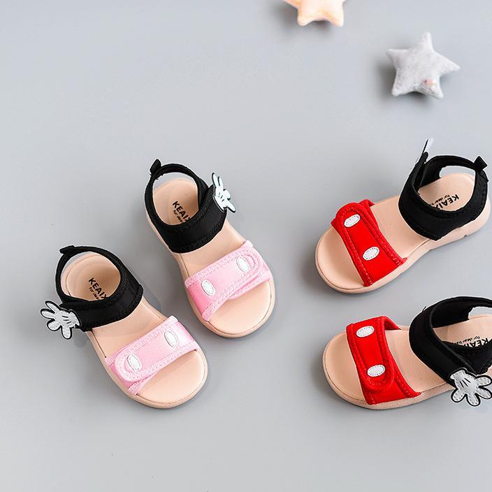 Summer 2017 new children's sandals Korean version cute palm Velcro shoes for children aged 0-3