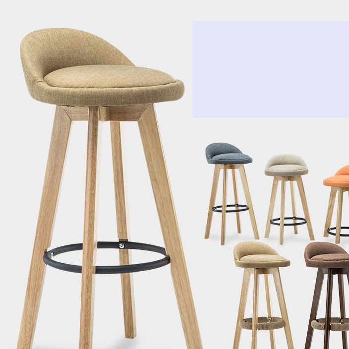 Solid wood bar chair bar stool high stool retro American rotary simple bar chair backrest north European bar chair