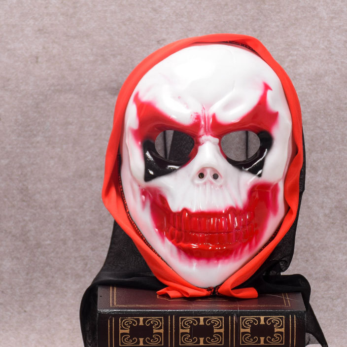 Halloween horror devil mask red eyebrows skull scream vampire mask ghost festival trick props wholesale