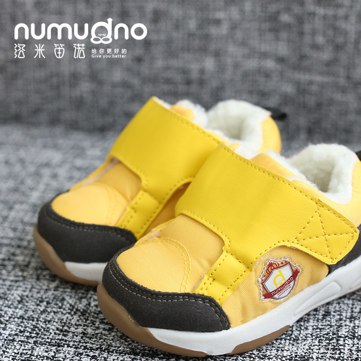 Lomidino autumn winter add velvet toddler shoes 0-1-2 year old baby shoes soft sole function shoes for boys and girls baby shoes