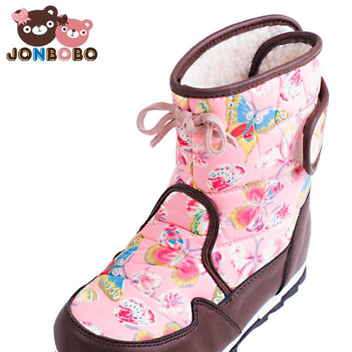 Jonbobo children's boots girl's snow boots girl's winter boots winter shoes cotton boots children's boots 2016 new style