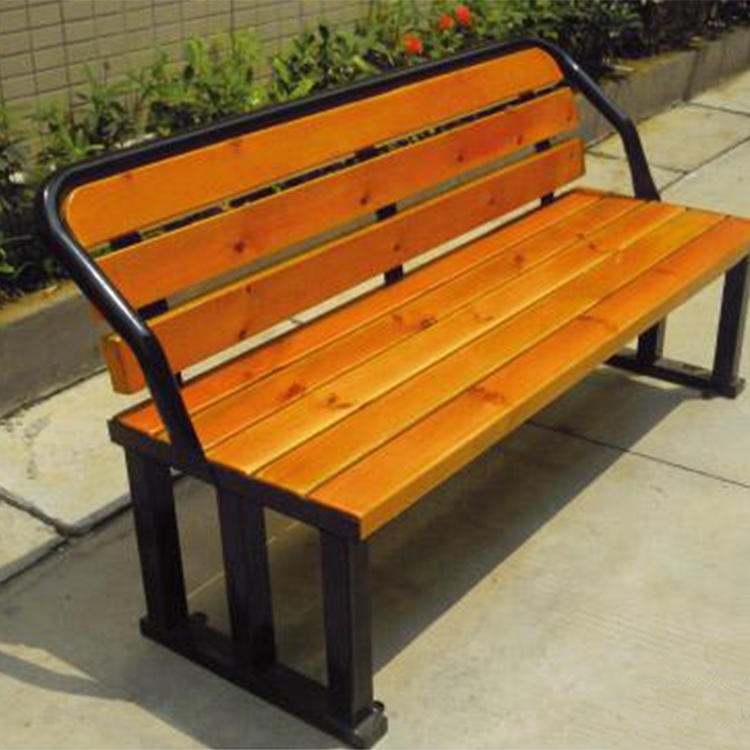 Leisure chair solid wood leisure chair can be customized community bench combination bench Qingdao solid wood leisure chair