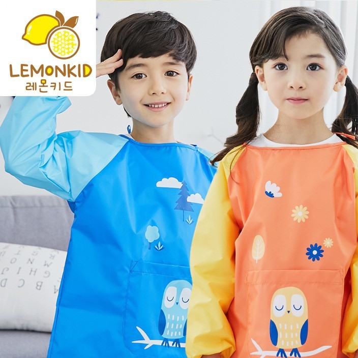 Summer boy waterproof baby aprons girl painting clothes children long sleeves eating smock protective clothing