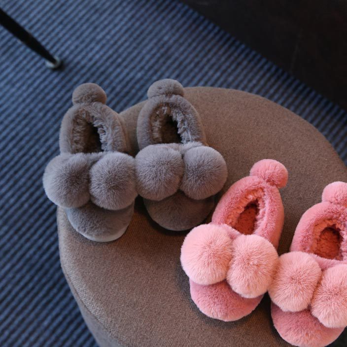 Winter couple cotton slippers female indoor warmth cute bag with child baby boy girl child MAO slippers male