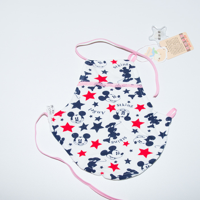 Xiongpure cotton handmade children's bellypocket baby sleeveless apron bib navel processing custom package mail