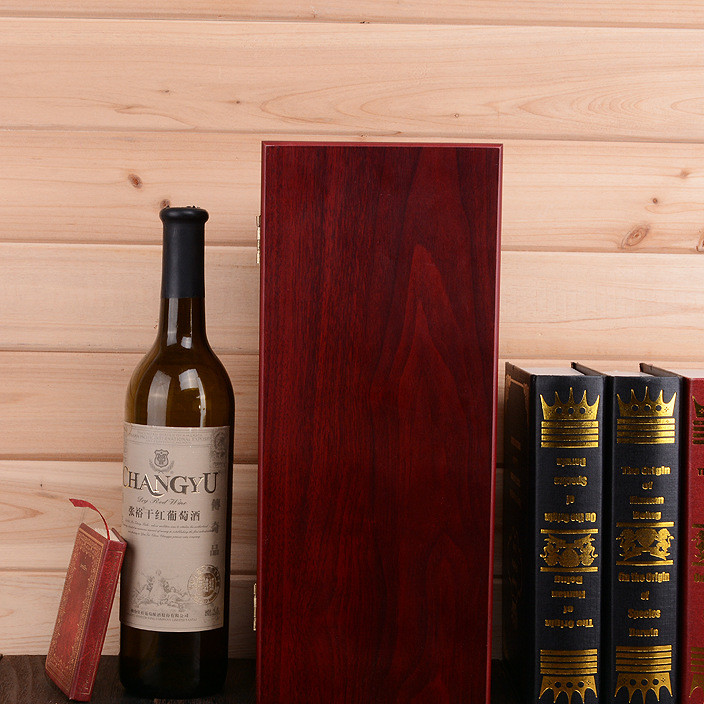 Manufacturers supply imitated mahogany single red wine box red wine wood box spray paint red wine boxes red wine boxes