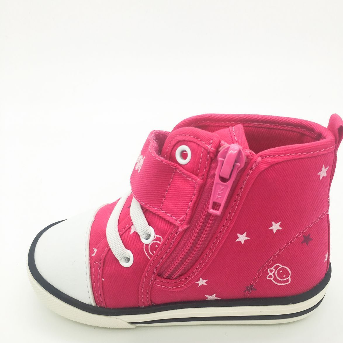 Autumn style Korean fashion casual shoes girl high top pink canvas shoes