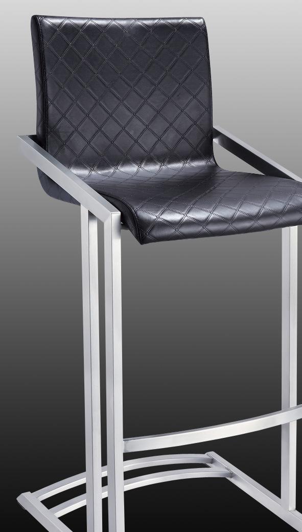 Modern fashion brushed stainless steel bar chair/lounge chair/high chair /KTV lift bar chair
