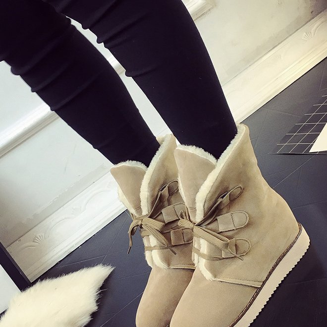 Short-leg Martin boots women 2019 winter new lacing with velvet and cotton women's boots flat bottom thermal casual women's boots wholesale