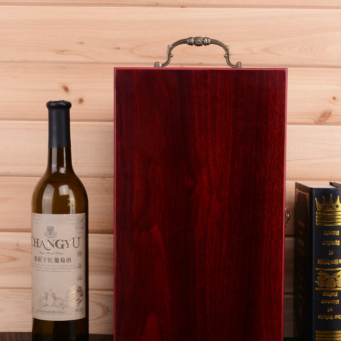 Spot lafite imitation mahogany double red wine box wooden single red wine box wooden wine gift box
