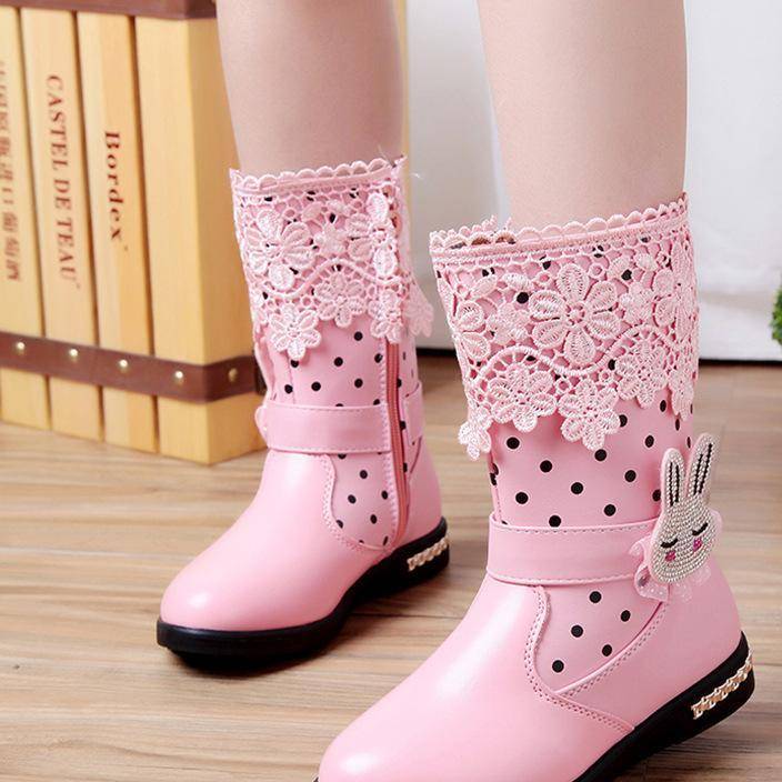 2016 new children's ugg boots hot style leather girl boots lace princess boots manufacturers direct sales