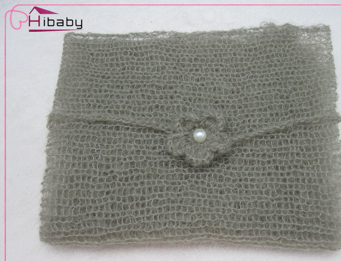 B014 newborn baby 4060CM mohair hand-woven photography props wholesale to do artificial baby wrap