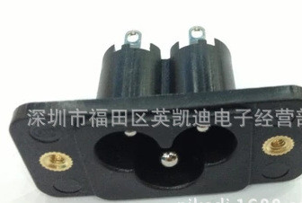 AC power receptacle, bar eight, club receptacle, pin receptacle, Mickey Mouse receptacle with ear sc-190