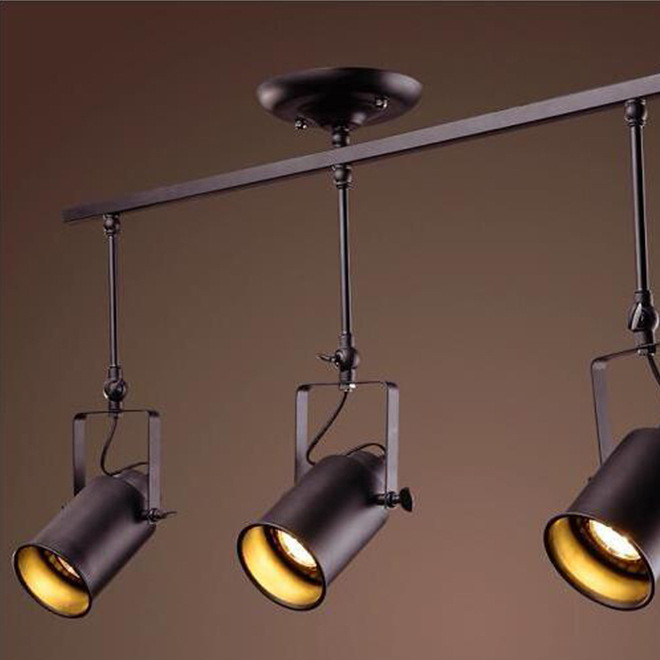 Simple modern track spotlights clothing store bar ceiling spotlights single head three head long chandelier wholesale