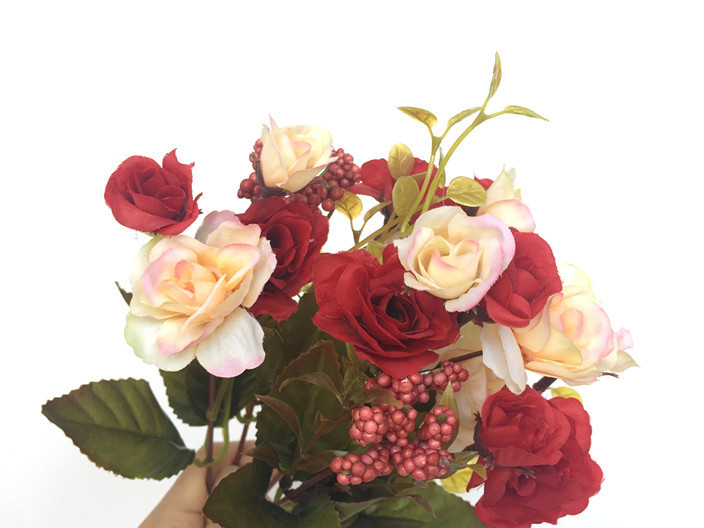 European high-grade rose 7 fork European cuckoo manufacturers wholesale home decoration simulation floral crafts