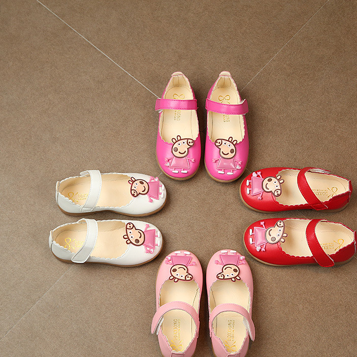 2017 autumn summer new children's sandals peppa pig single shoes girls cartoon casual Korean princess shoes trend