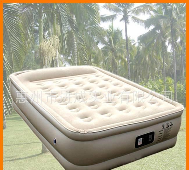Manufacturers produce PVC flocking folding inflatable bed outdoor leisure single double inflatable mattress/air mattress