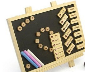Korean calendar week small blackboard diy calendar blackboard wooden creative message magnetic board bracket vertical