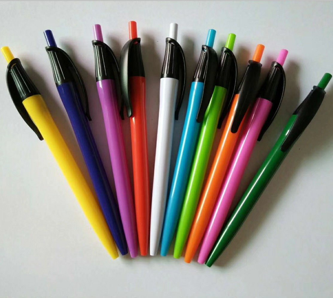 Easy to supply ballpoint pen advertising ballpoint pen solid color and spray paint optional advertising pen custom logo