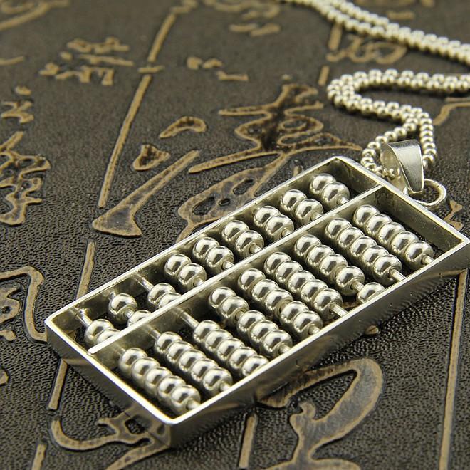 Original silver jewelry 925 handmade jewelry manufacturers direct personality jewelry gifts pure silver abacus pendant
